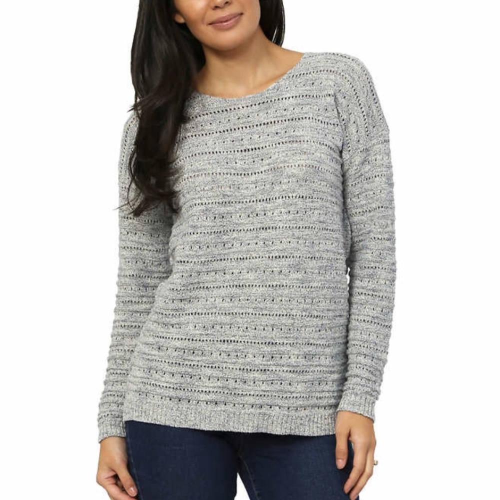 Pointelle stitch sweater